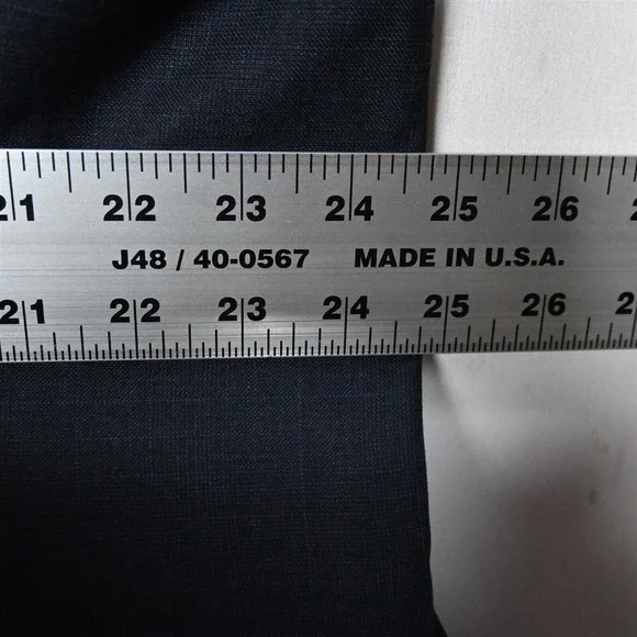 NEW Lauren Ralph Lauren 50R Navy Blue Check 100% Wool Blazer Sport Coat Jacket